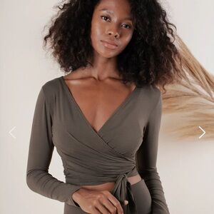Agni Wrap Top in XS/S in Forest